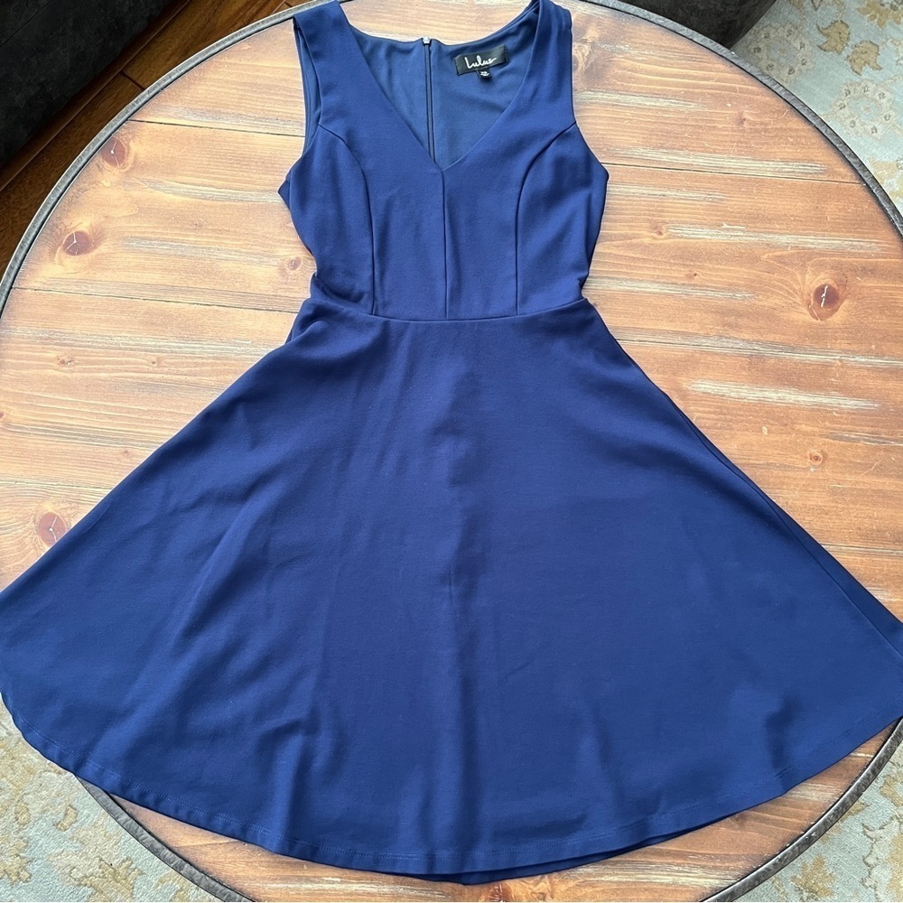 Bon Appetit Navy Blue Skater Dress XS - Picture 2 of 5